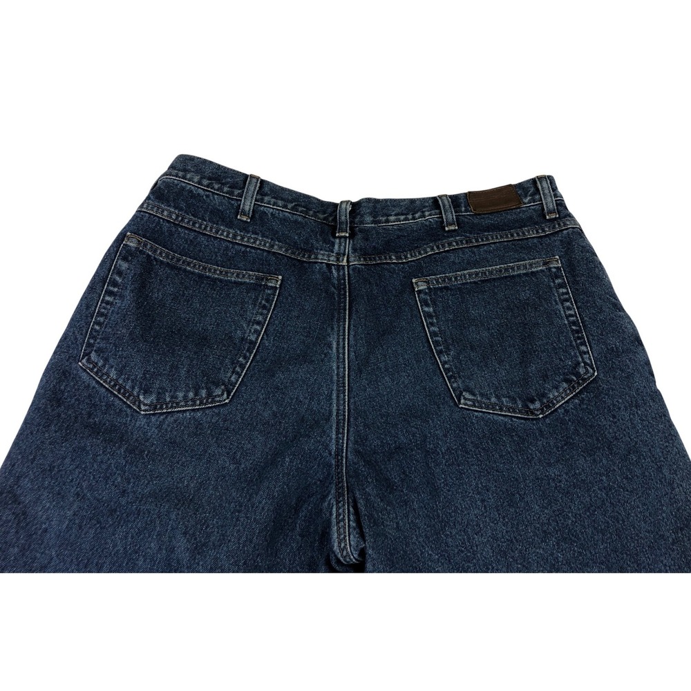 LL Bean Double L Relaxed Fit Flannel Lined Jeans Mens 40x32 Dark Wash Denim Blue - Picture 6 of 9